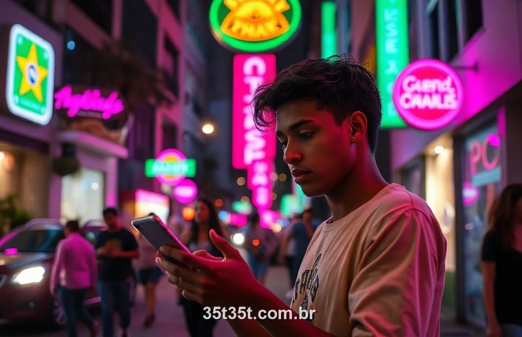 Acessando o 35T pelo celular na rua